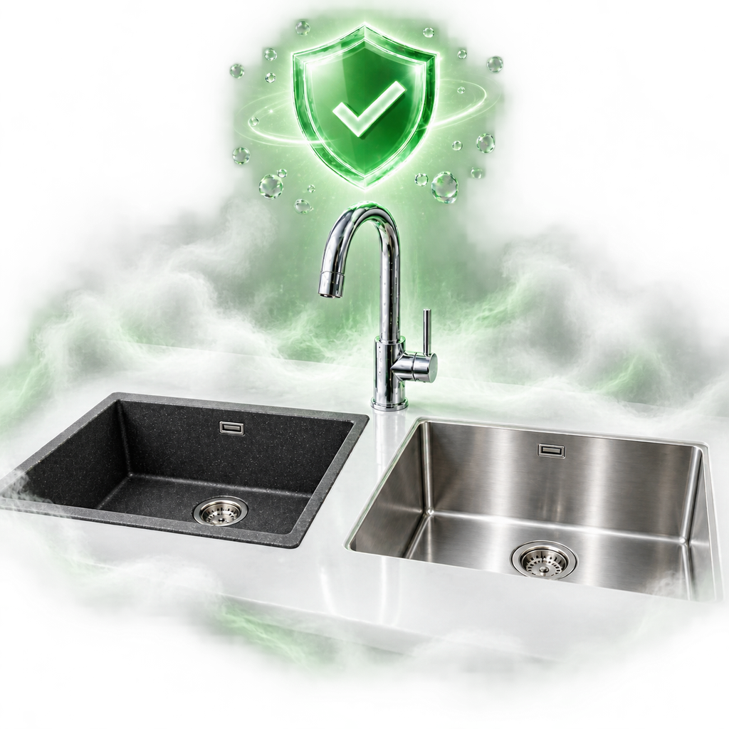 گارانتی سینک‌های ظرفشویی گرانیتی و استیل
