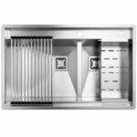 سینک ظرفشویی دست ساز دو لگن کن مدل BCN302-90 R0